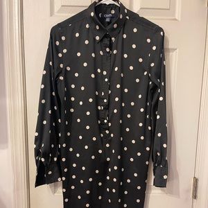 Black polka dot dress
